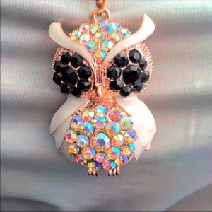 Betsey Johnson Crystal Enamel Pendant Necklace